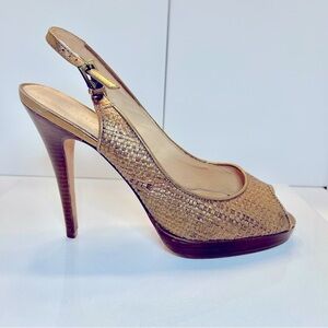 Boutique 9 Gold and Brown Stiletto Heels
